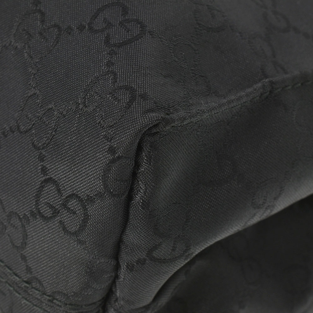 Gucci Tote Nylon GG Bag Black - Picture 9 of 11
